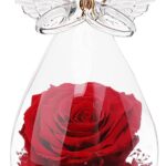Real Rose in Glass Angel
