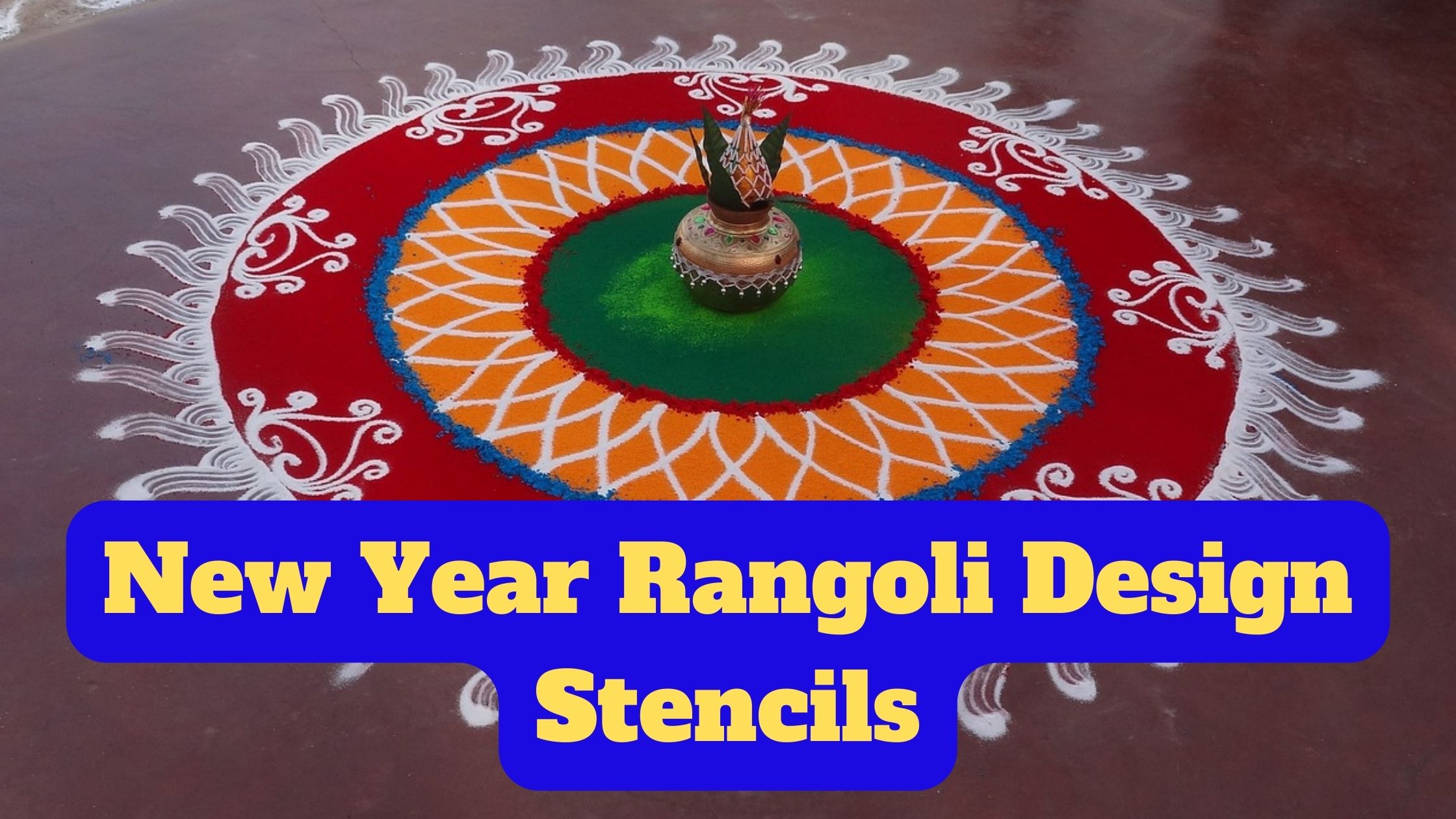 New Year Rangoli Design Stencils
